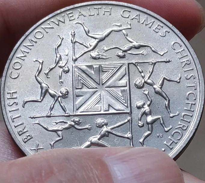 38 мм Новая Зеландия 1974 100% настоящая комиксуальная монета оригинальная коллекция