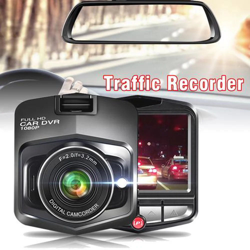 2 4 дюймов Автомобильный видеорегистратор Камера Двойной объектив рекордер 1080P HD