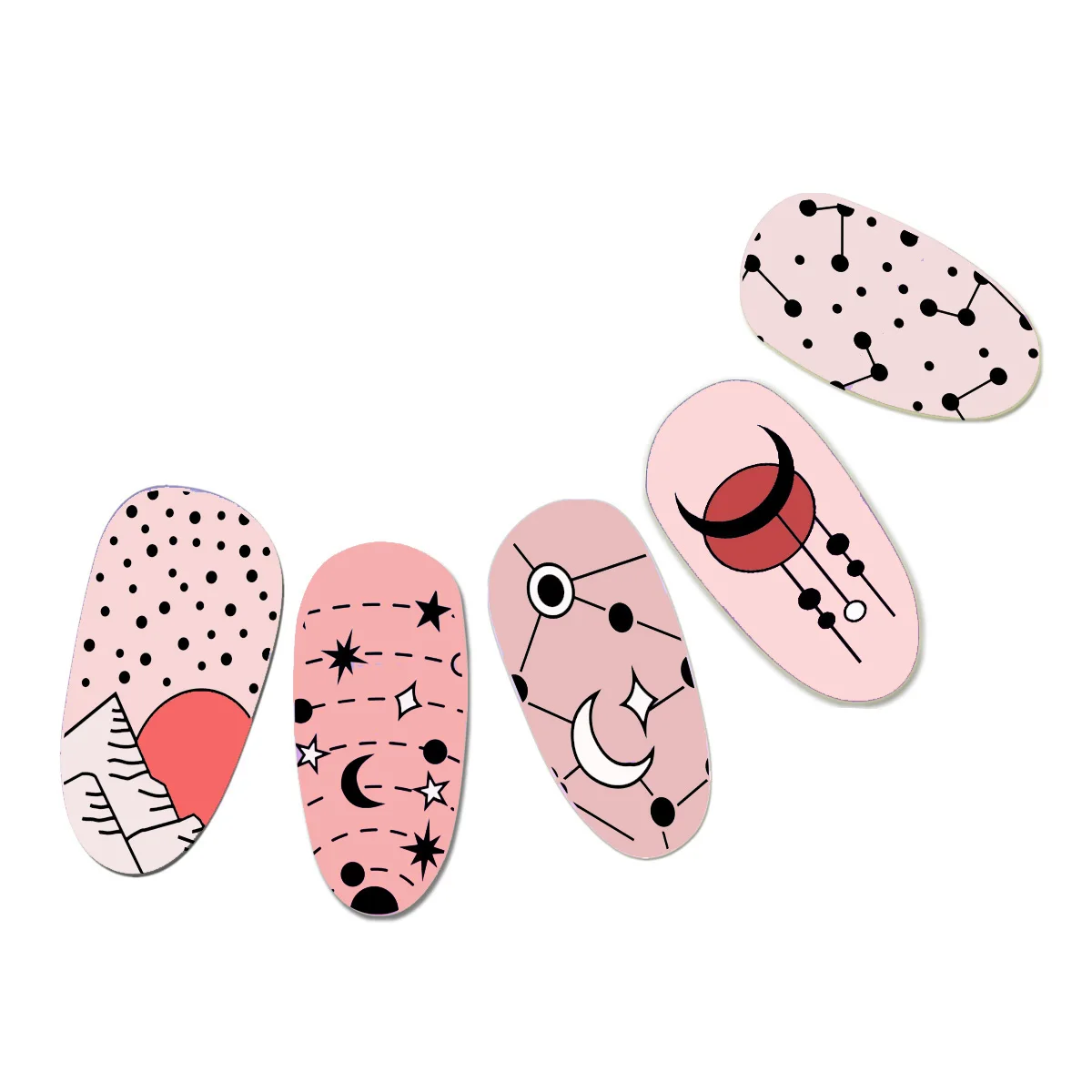 9 5*14 5 см штамповочные пластины для дизайна ногтей созвездия Луна Звезда Ожерелье