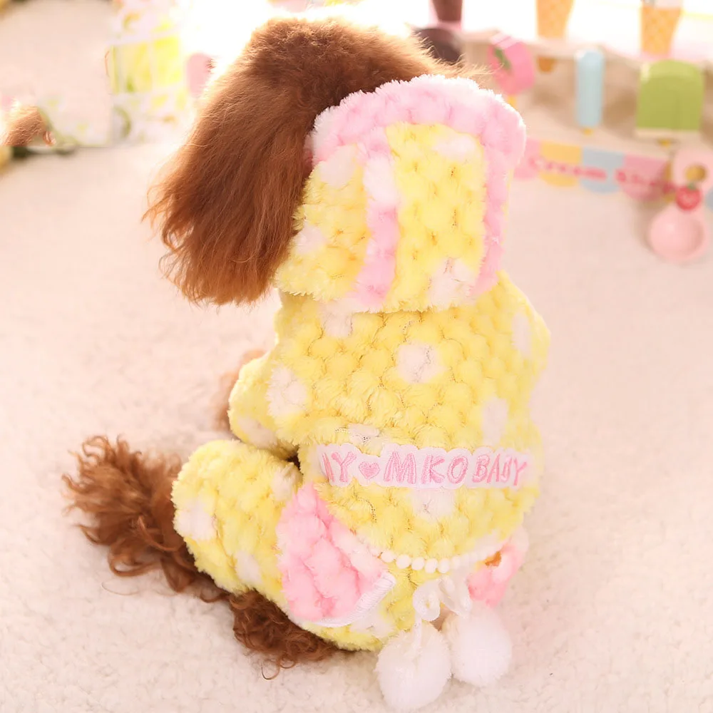 Осенне зимняя одежда для домашних животных Новая Толстая четырехногая хлопковая