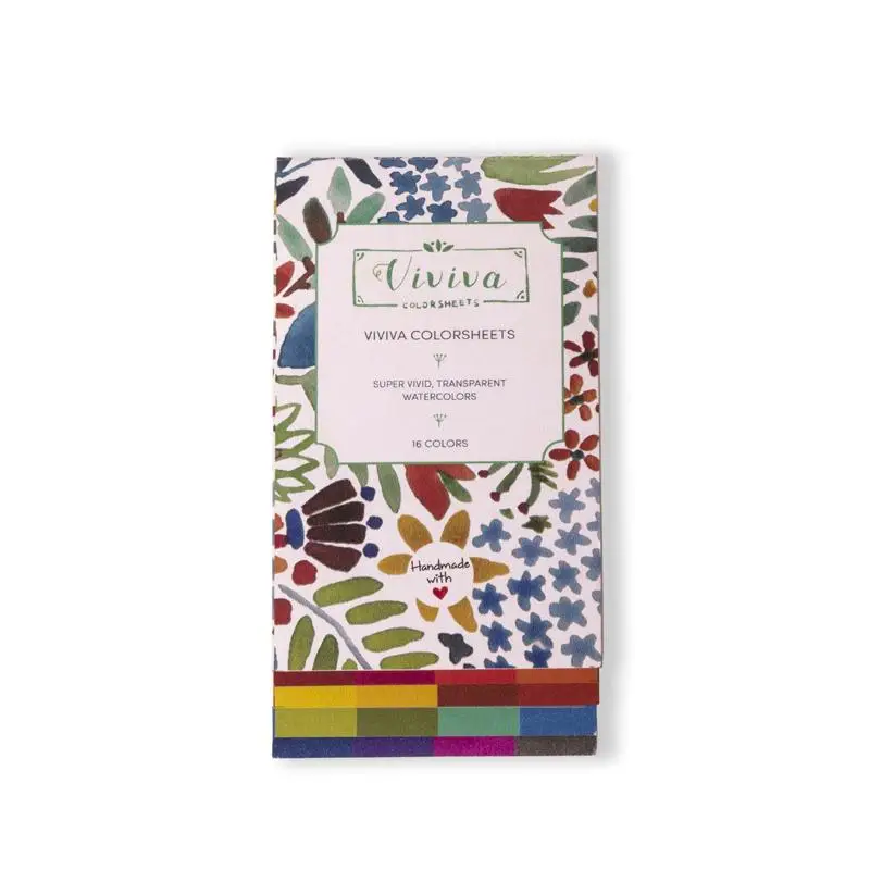 Карта для рисования акварелью 16 цветов |