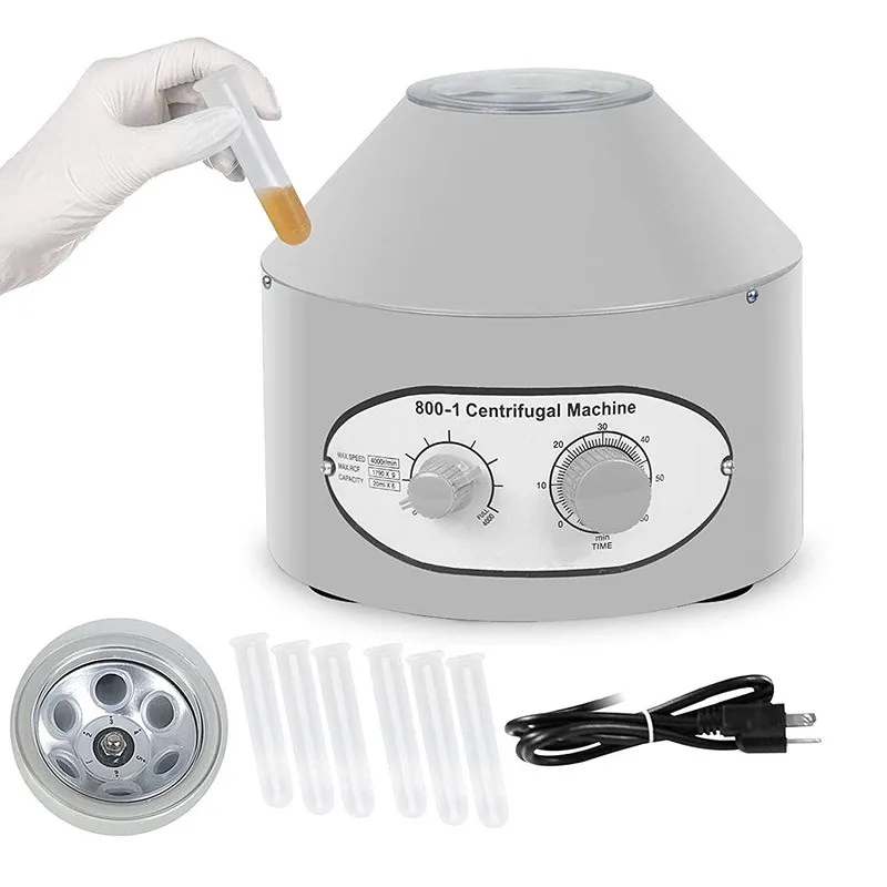 

Desktop Electric Centrifuge Machine Medical with Timer Speed Control 4000RPM Capacity 6x20ml Rotor Lab Laboratory 800-1