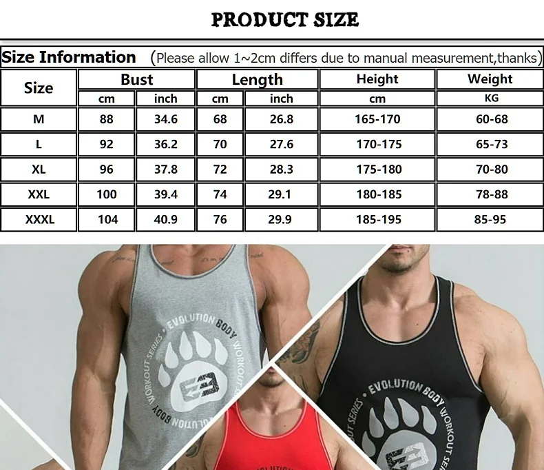 

Men's fashion Sleeveless Fitness Bodybuilding Muscle Undershirt Gym Running Exercise Sport Tank Top Men Vest