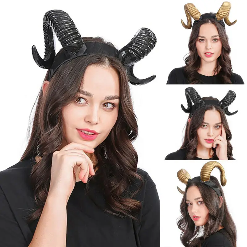 Elk Horn Sheep Headband Gothic Antler Hoop Halloween Antelope Headwear Xmas Cosplay Accessories | Мать и ребенок