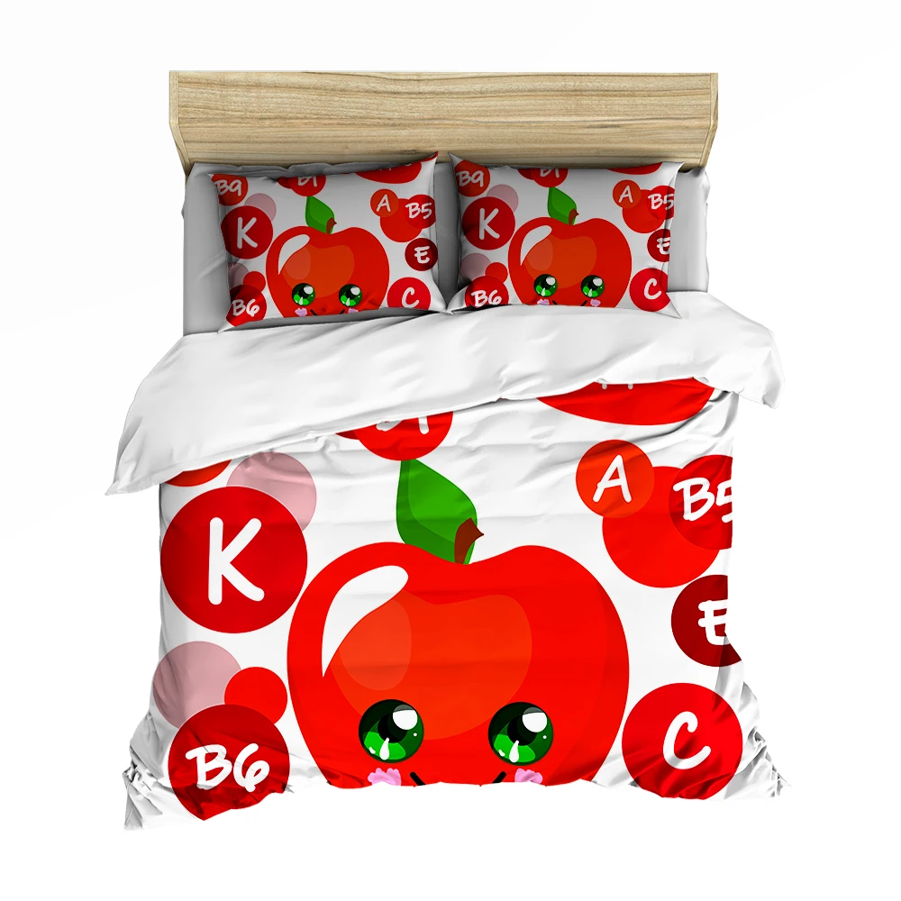 Питательный фруктовый мультяшный Комплект постельного белья с наволочкой для