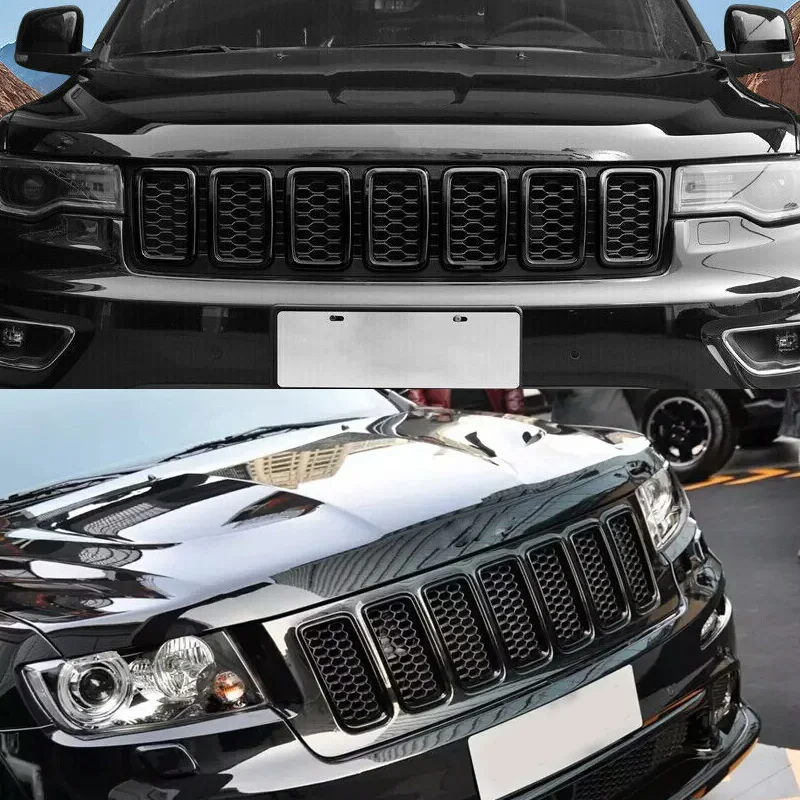 Вставка для передней решетки автомобиля кольцо накладка подходит Jeep Grand Cherokee 2017