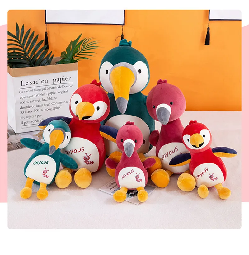 1 шт. 35 см милые плюшевые Рио попугай Ара игрушки куклы с принтом Птица детский