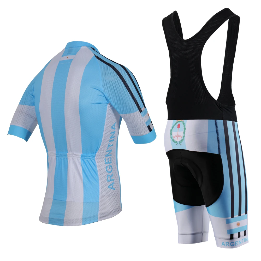 Аргентина Велоспорт Джерси полиэстер быстросохнущая профессиональная