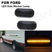 error free smoked led side marker light amber signal lamp for ford transit mk8 2014 2015 2016 2017 2018 2019 car accessories