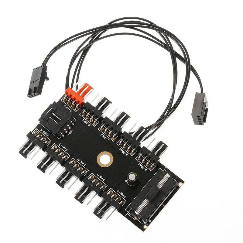 ПК 1 до 10 4Pin Molex Вентилятор охлаждения концентратор сплиттер кабель ШИМ 12В блок