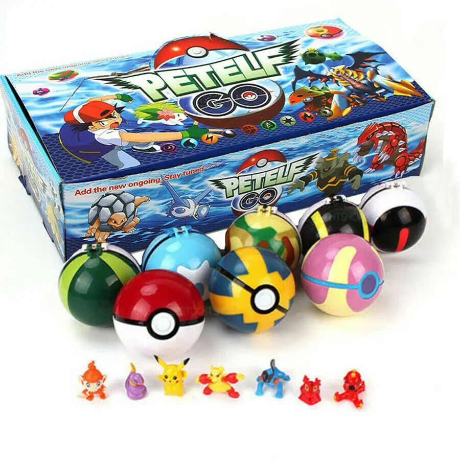 

8Pcs/Set Pokeball Ball Set Elf Ball Pokemon Doll Mode Toy