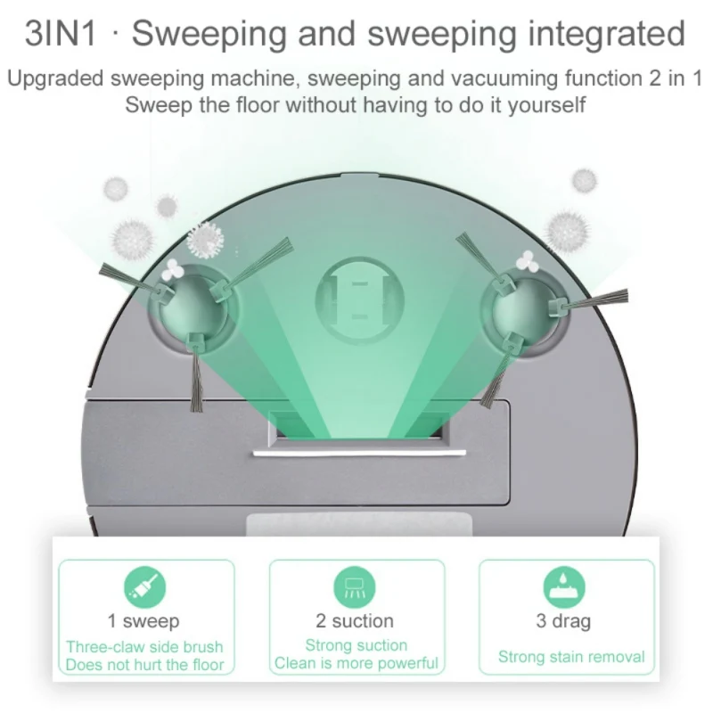 Робот пылесос бытовой автоматический с USB зарядкой и функцией