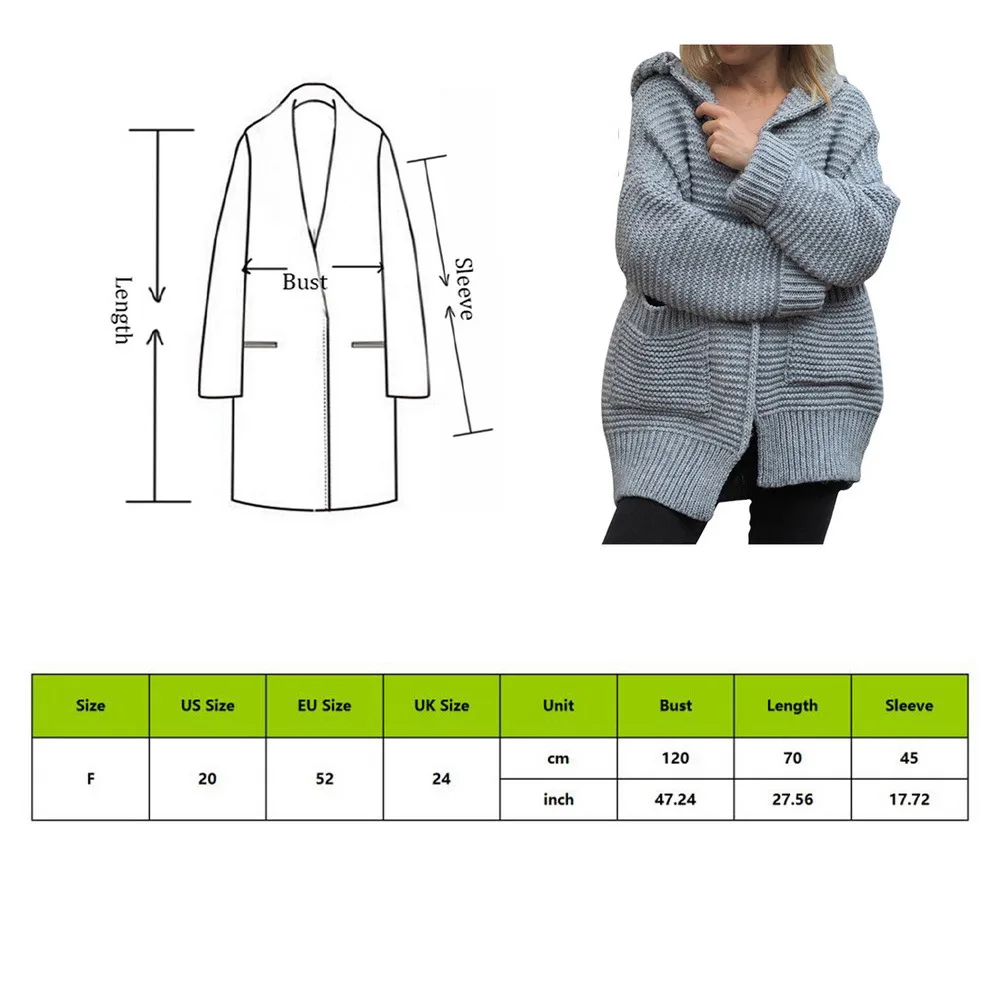 

KANCOOL Autumn And Winter New Knitted Woolen Sweater Women's Sweater Hooded Woolen Sweater Jacket Women's Loose Sweater Jacket