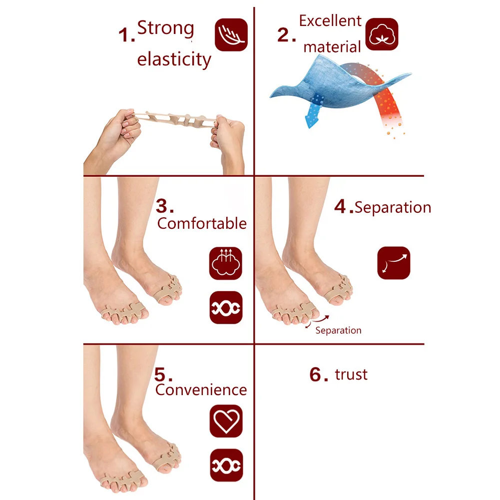 1 пара Уход за ногами распределитель мягкий вальгусный растягивающийся