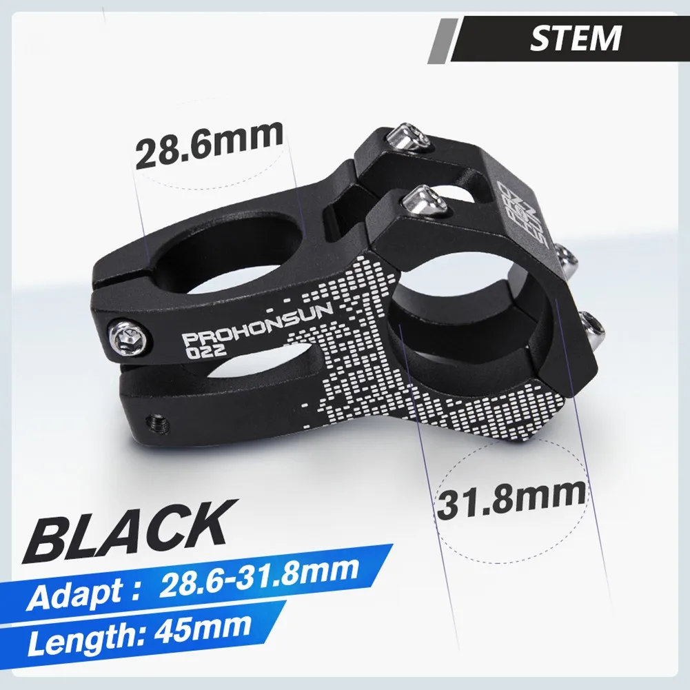 

Cycling High-strength Bicycle Aluminium Alloy MTB Mountain Bike Handlebar Stem 31.8*45mm Bicycle Parts Cycling Handlebar Stem