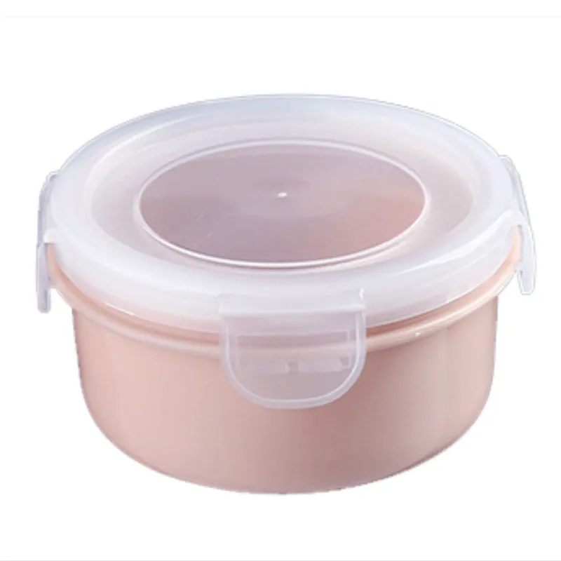 A pink Кухонный прозрачный пищевой герметичный холодильник, коробка для приготовления пищи, хранилище специй, контейнер для ланча, коробка для ланча WF829415 - Цвет: A pink