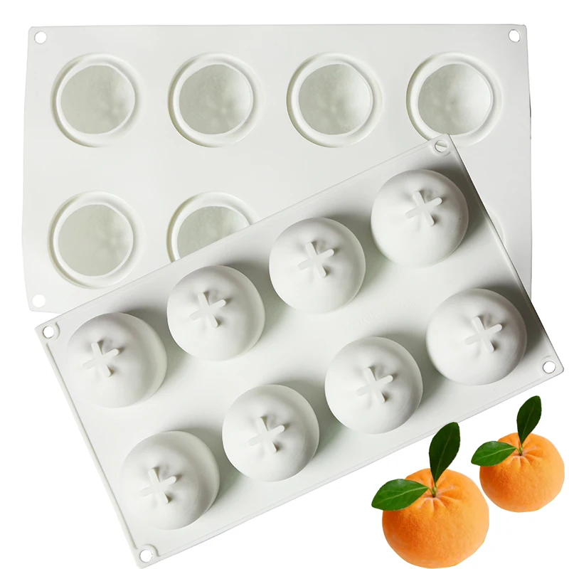 

Mousse Mold Silicone Fruit orange Shaped Cake Tray DIY Mousse Cake Decoration Tools For Cakes Bakeware