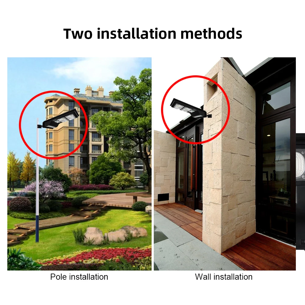 40 Вт Светодиодный уличный фонарь на солнечной батарее настенный светильник с