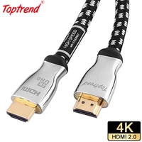 toptrend 4k hdmi cable 2 0 audio video cables for hdtv xbox blue ray player ps3 ps4 pc hdmi cable 0 9m 1 8m 3 6m 7 6m 15m