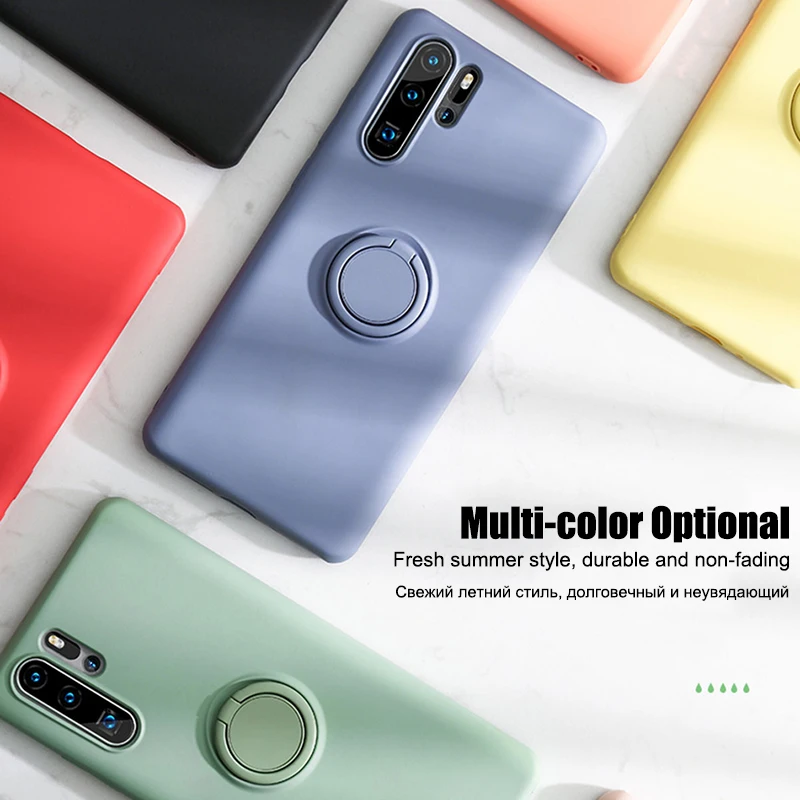 Оригинальный жидкий силиконовый чехол для Huawei P40 30 P20 Pro Mate 20 Honor V30 мягкий