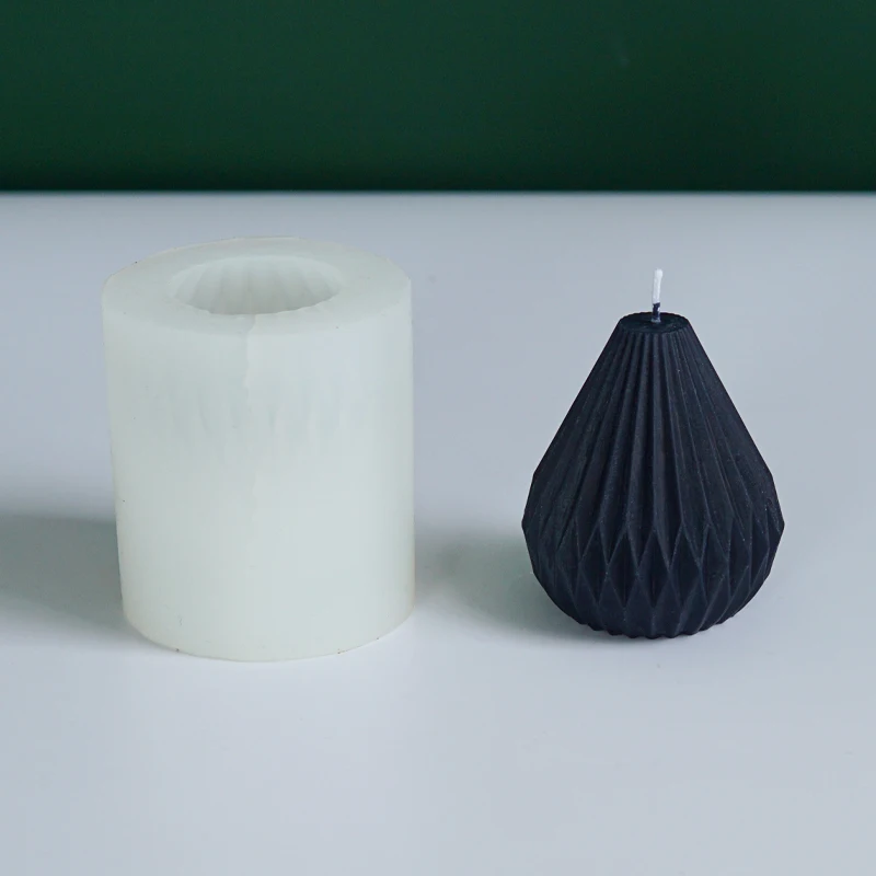 

Geometric Shape Diy Candle Mould Simple Line Shape Wax Model Home Decoration Pear Shaped Candle Silicone Mold