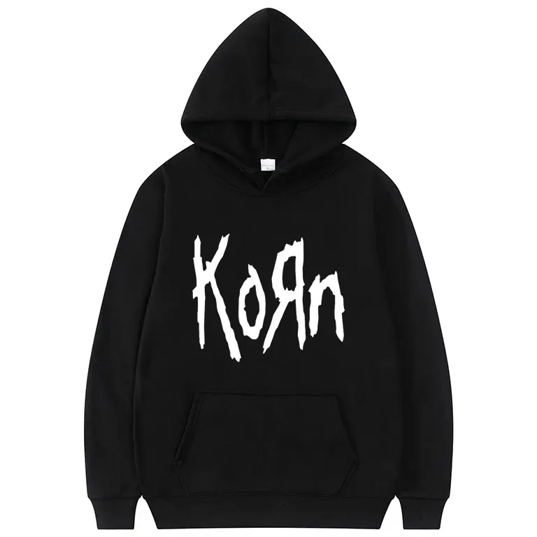 

Korn Rock Band Letter Hoodie Men Women Hip Hop Oversized Hoodies Cotton Streetwear Mens Womens Loose Hoody Sweatshirt Man Tops