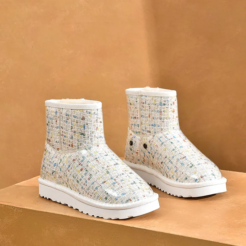 BeauToday/зимние ботинки Женские ботильоны из прозрачного водонепроницаемого