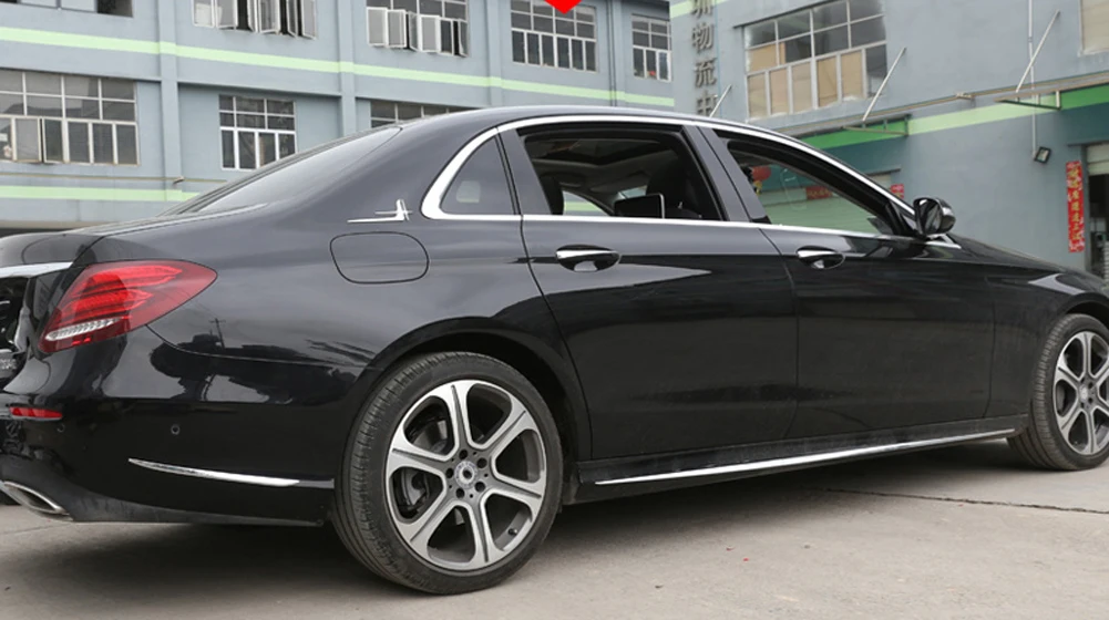 Для Mercedes Benz E Class W213 E200L 300L- автомобильные аксессуары задняя внешняя сторона кузова молдинг декоративные полосы Накладка