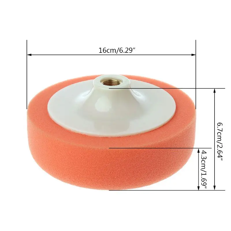 2021 New 6 Inch 15cm Auto Car Polishing Buffing Pad Sponge Wheel Waxing Orange No22 | Автомобили и мотоциклы