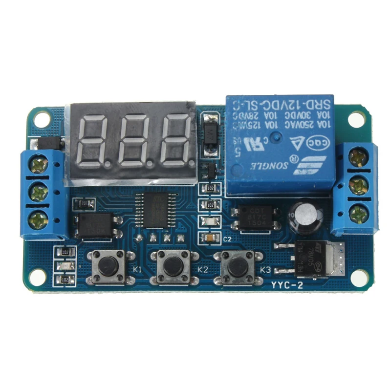 DC 12V LED Digital display Home Automation Delay Relay Trigger Time Circuit Timer Control Cycle Adjustable Switch Module | Электроника