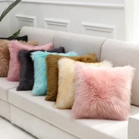 solid colors soft cushion case polyester home decor bedroom decorative sofa car throw pillows cover