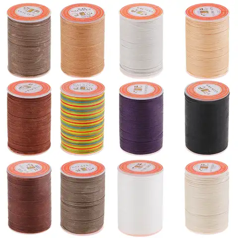 12 Цветов 0,45 мм прочной нитки для шитья кожи вощеная нить шнур для DIY инструмент для рукоделия ручной швейные нитки 85 метров