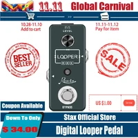 rowin lef 332 guitar looper pedal digital looper effect pedals for electric guitar bass 10 min recording time