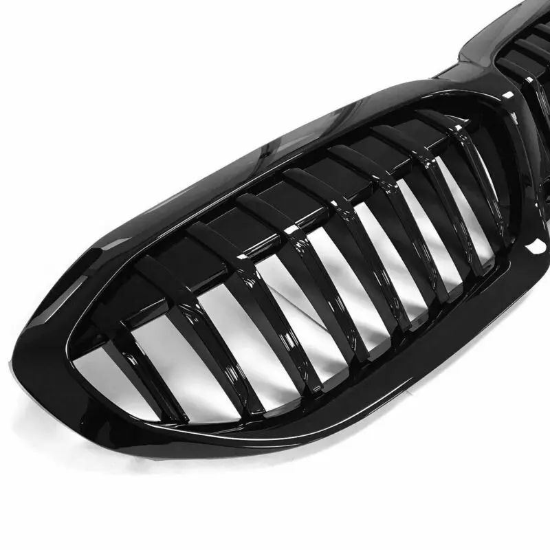 

1Pair Glossy Black ABS Front Bumper Hood Kidney Grille Racing Grills Replacement Car Styling for BMW G20 3-Series 2019-2020