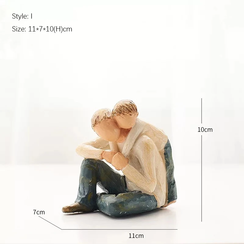 

style love family resin figure figurine ornaments family happy time home decoration crafts furnishings