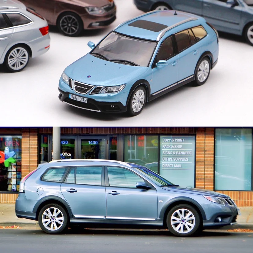 

Коллекция литая под давлением модель автомобиля Triple9 IXO 1:43 Saab 9-3X 2009, детские игрушки