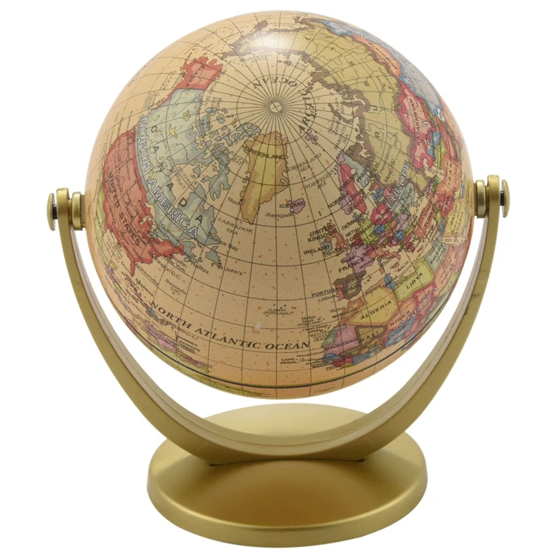 

Ретро вращающийся мир Глобус земля антикварный домашний офис Настольный Декор география обучение Карта школьные принадлежности