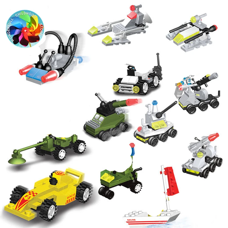 

tank plane Car Mini military Educational Assembled Models Building Blocks Compatible small Bricks toys for children