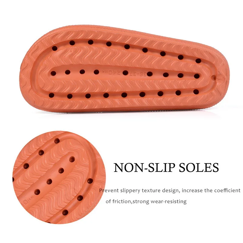 

Comply Couple Shoes Women Thick Platform Slippers Men Summer Beach Eva Soft Sole Slide Sandals Ladies Indoor Bathroom Anti-slip