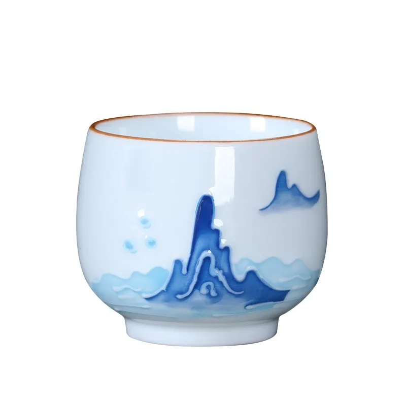 1 шт./6 шт. китайская керамическая чайная чашка кофейные чашки из белого фарфора