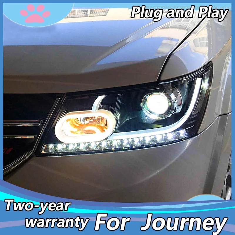 

Car Styling for Dodge JCUV Journey 2009-2017 LED Headlight Fiat Freemont LED DRL Hid Angel Eye Bi Xenon Beam Accessories