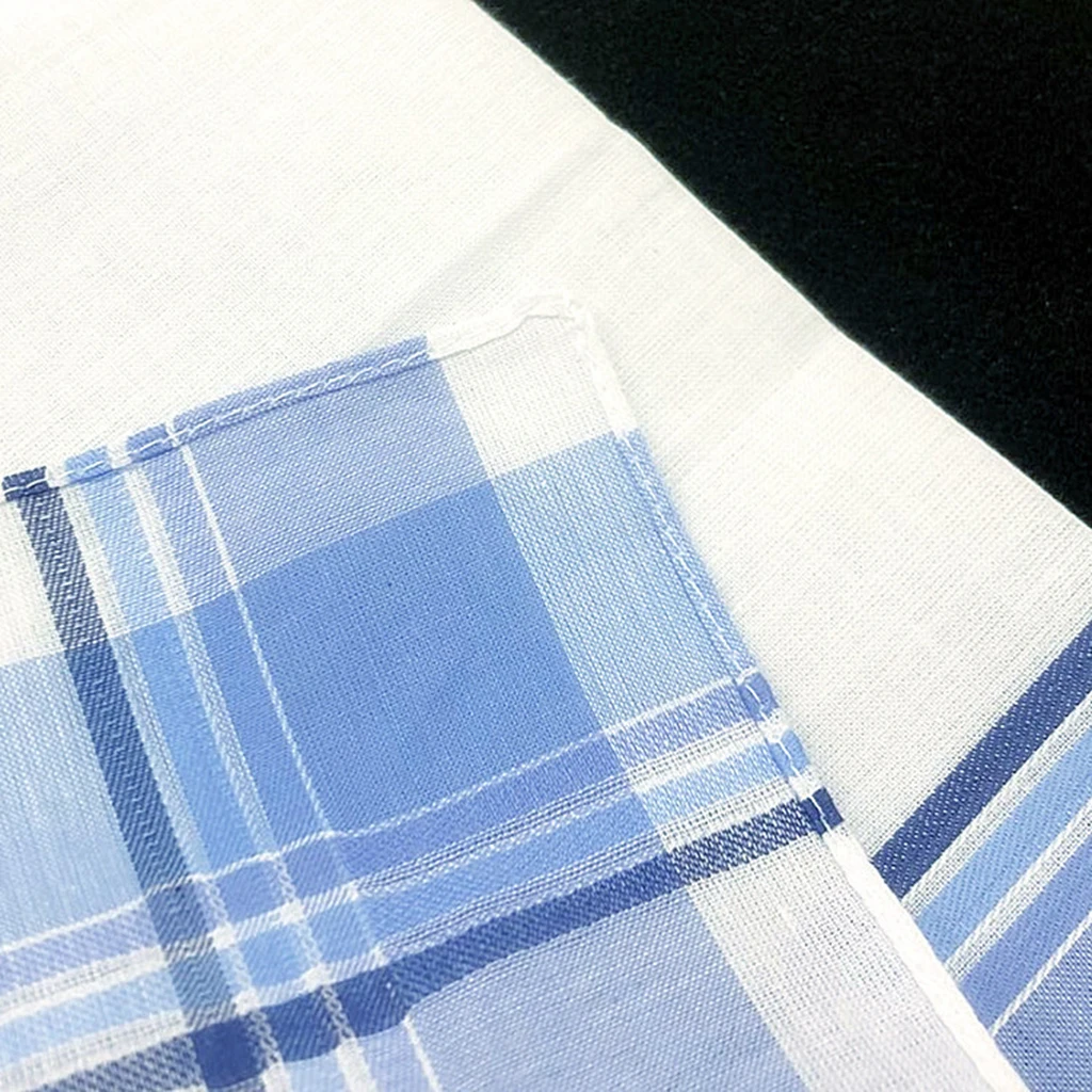 Фото Винтажные квадратные платочки из 100% хлопка с узором в клетку 12 шт. | Аксессуары