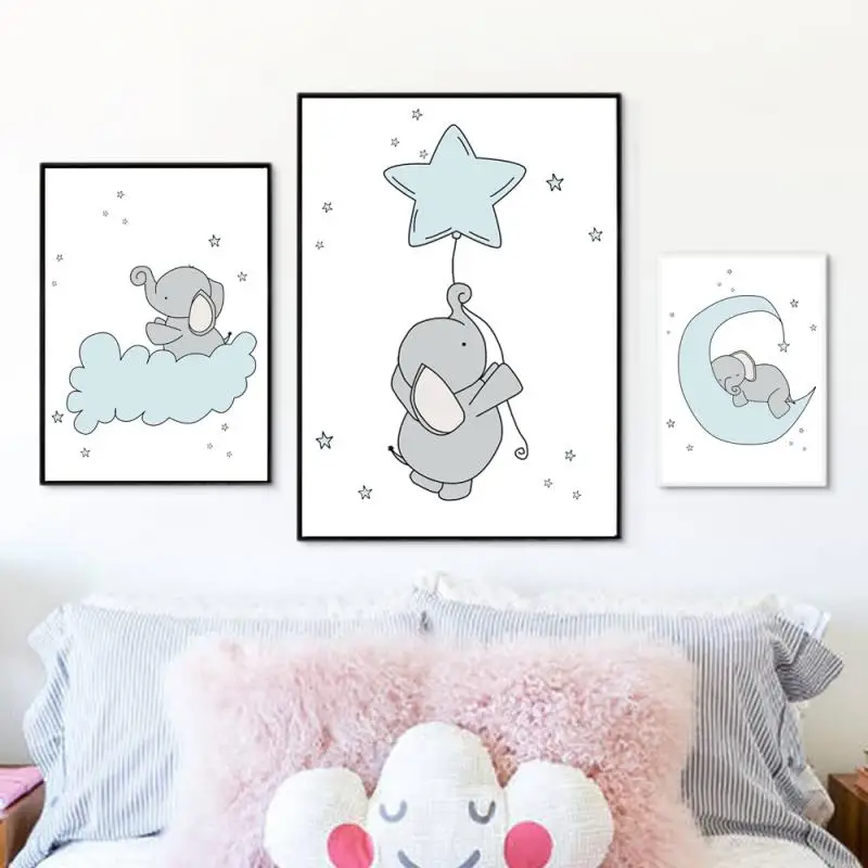 Простой милый мультяшный детский фон для детской комнаты мальчик и девочка