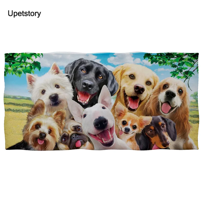 

Банное полотенце Upetstory с принтом животных, мягкое и уютное полотенце для душа для детей и взрослых, пляжное полотенце для ухода за лицом