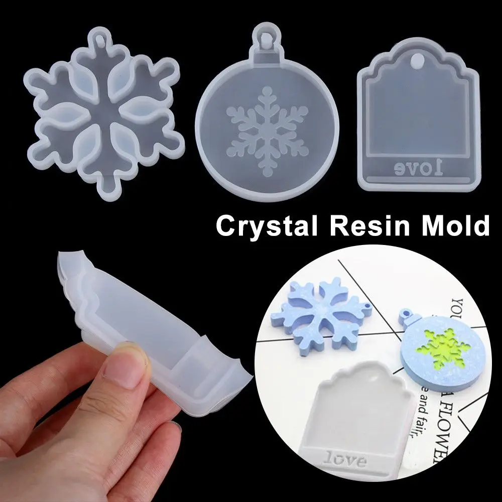 

Snowflake Jewelry Making Tools Hanging Tags Xmas Ornament Silicone Mould Crystal Resin Mold Epoxy Resin Molds