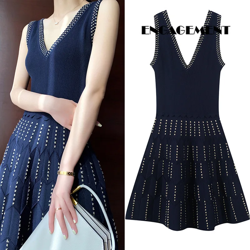 

ENGAGEMENT 2021 woman vestidos French spring and summer slim dress color matching sexy backless short skirt