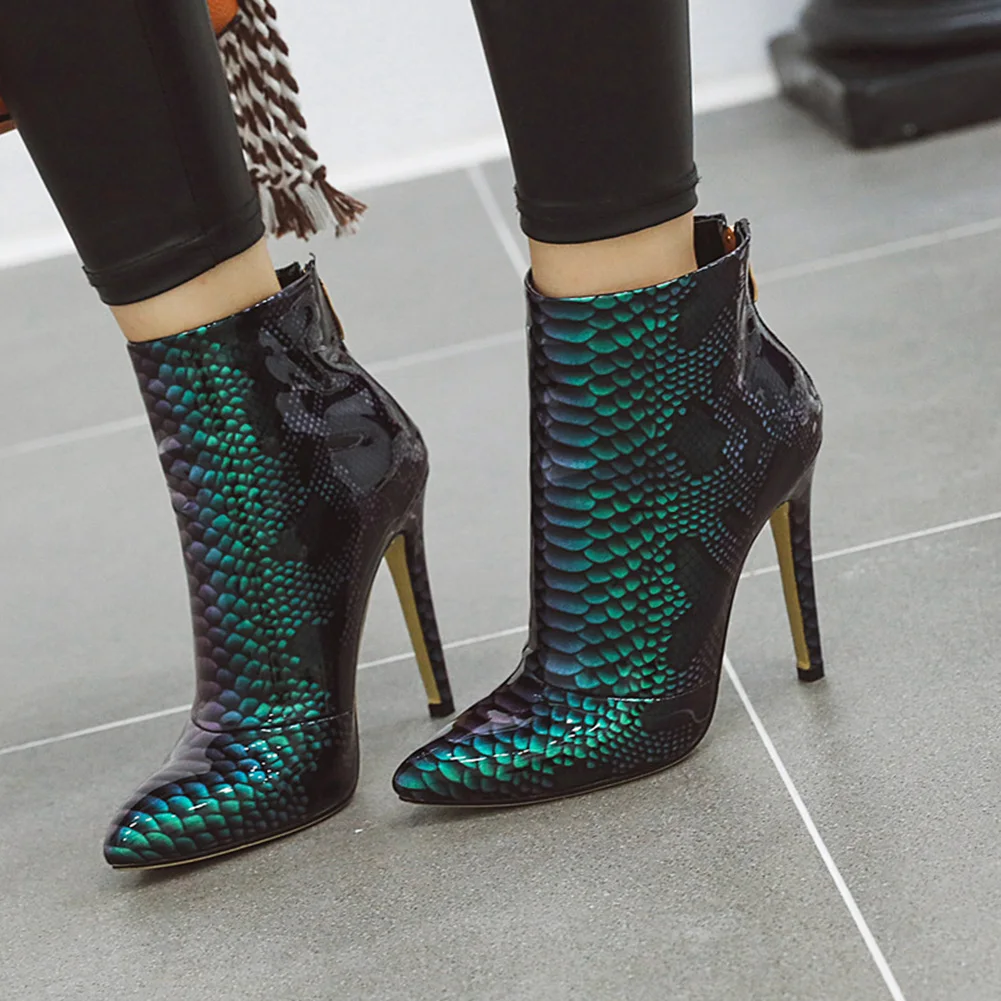 Sarairis High Quality Plus Size 33-46 INS Hot Shoes Woman Boots Female Super High Heels Zip Up Party Boots Women Shoes