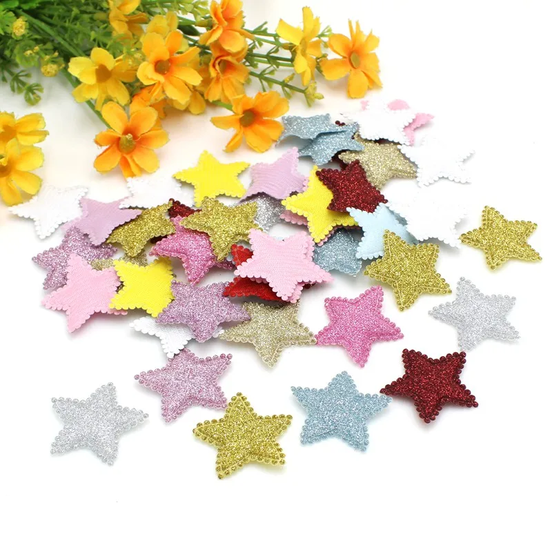 50 шт. мягкие аппликации в форме сердца и звезд бабочки аксессуары для одежды