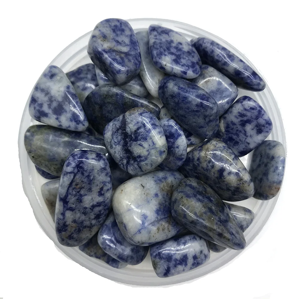 

100g Natural Polished Sodalite Tumbled Gravel Stone Minerals Crystal for Chakra Healing Crystals and Gemstones