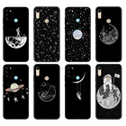 Чехол-накладка для Honor 8a Prime 8s 9 10X Lite 9A 9C 9X Premium Pro 9S, космос, Луна, черный чехол ТПУ